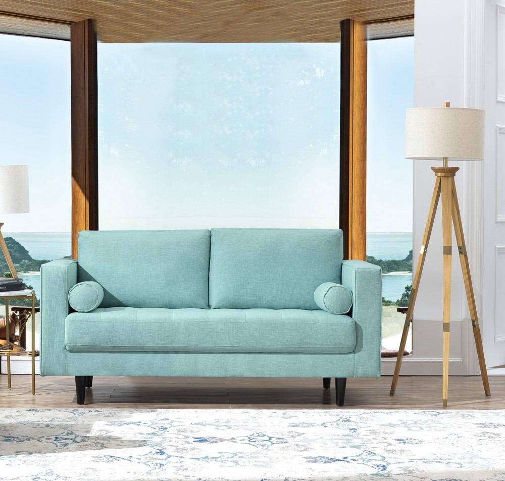 Manhattan Comfort Arthur 2-Piece Tweed 3-Seat Sofa & 2-Seat Loveseat