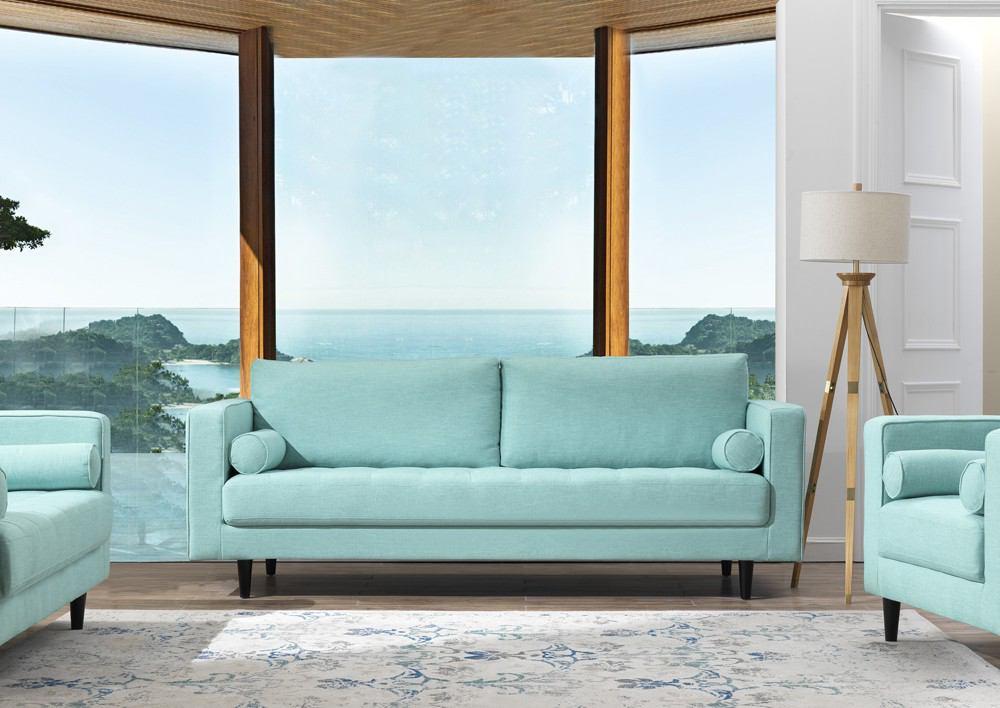 Manhattan Comfort Arthur 2-Piece Tweed 3-Seat Sofa & 2-Seat Loveseat