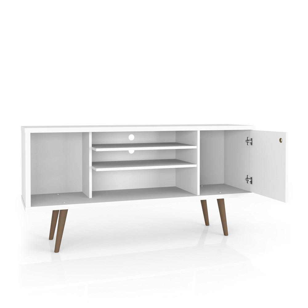 Manhattan Comfort Liberty 53.14" Mid Century - Modern TV Stand with 5 Shelves and 1 Door