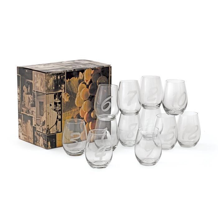 Set Of 12 Noir Wine Glasses by GO Home