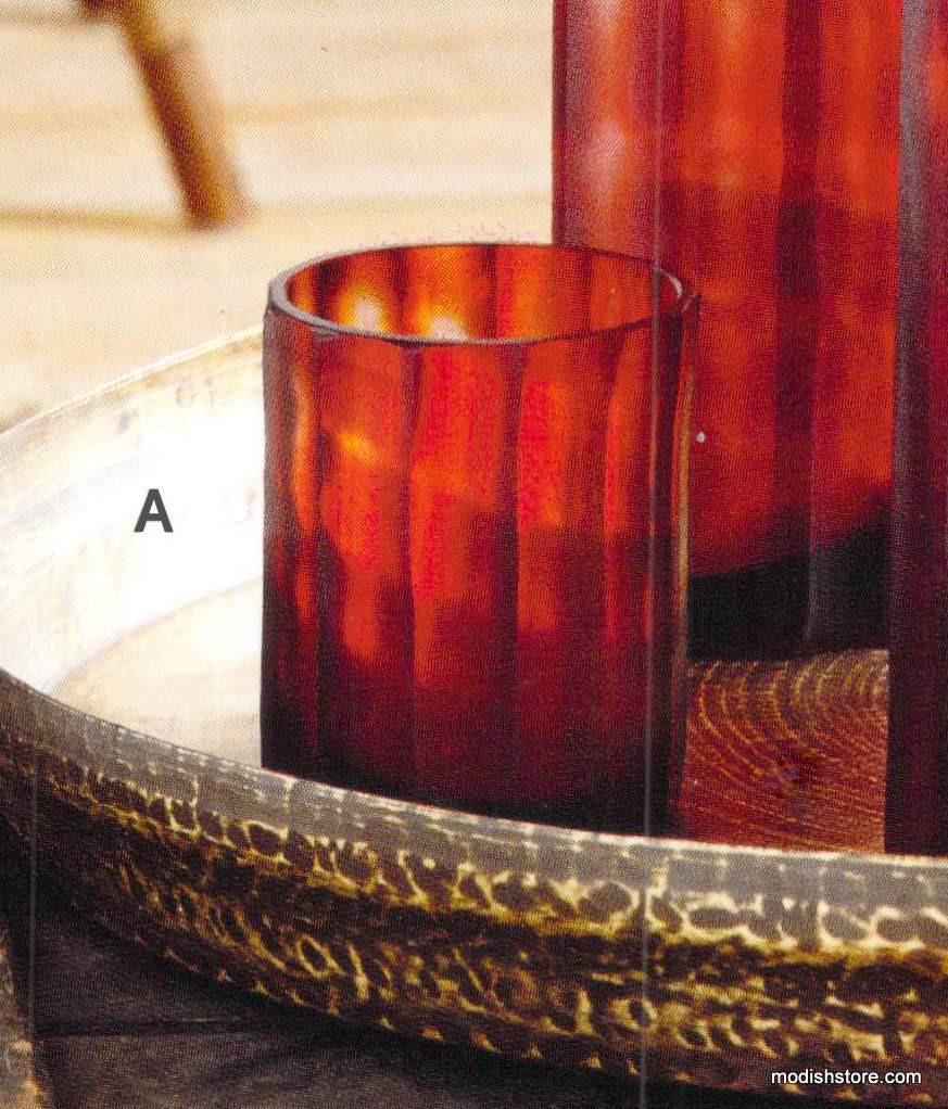 Roost Crimson Cut Glass Collection - Volite Holders - Set Of 6