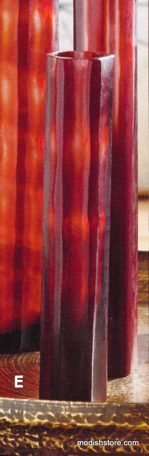 Roost Crimson Cut Glass Collection - Vases