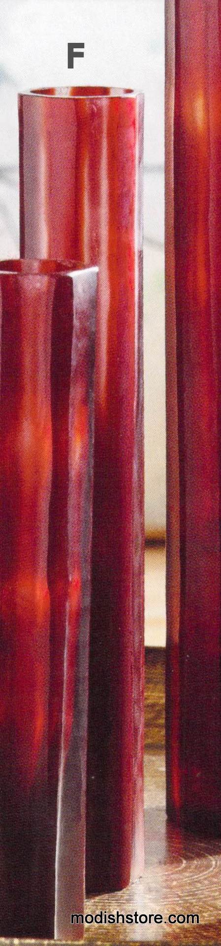 Roost Crimson Cut Glass Collection - Vases