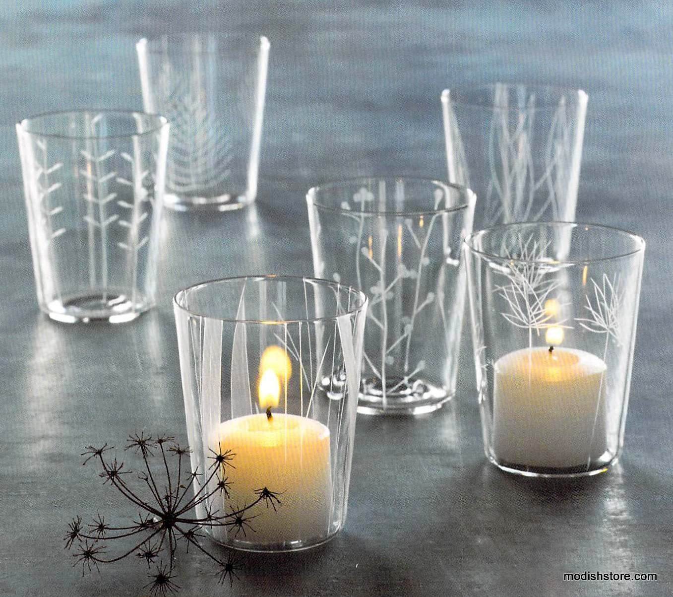 Roost Etched Botanical Glassware