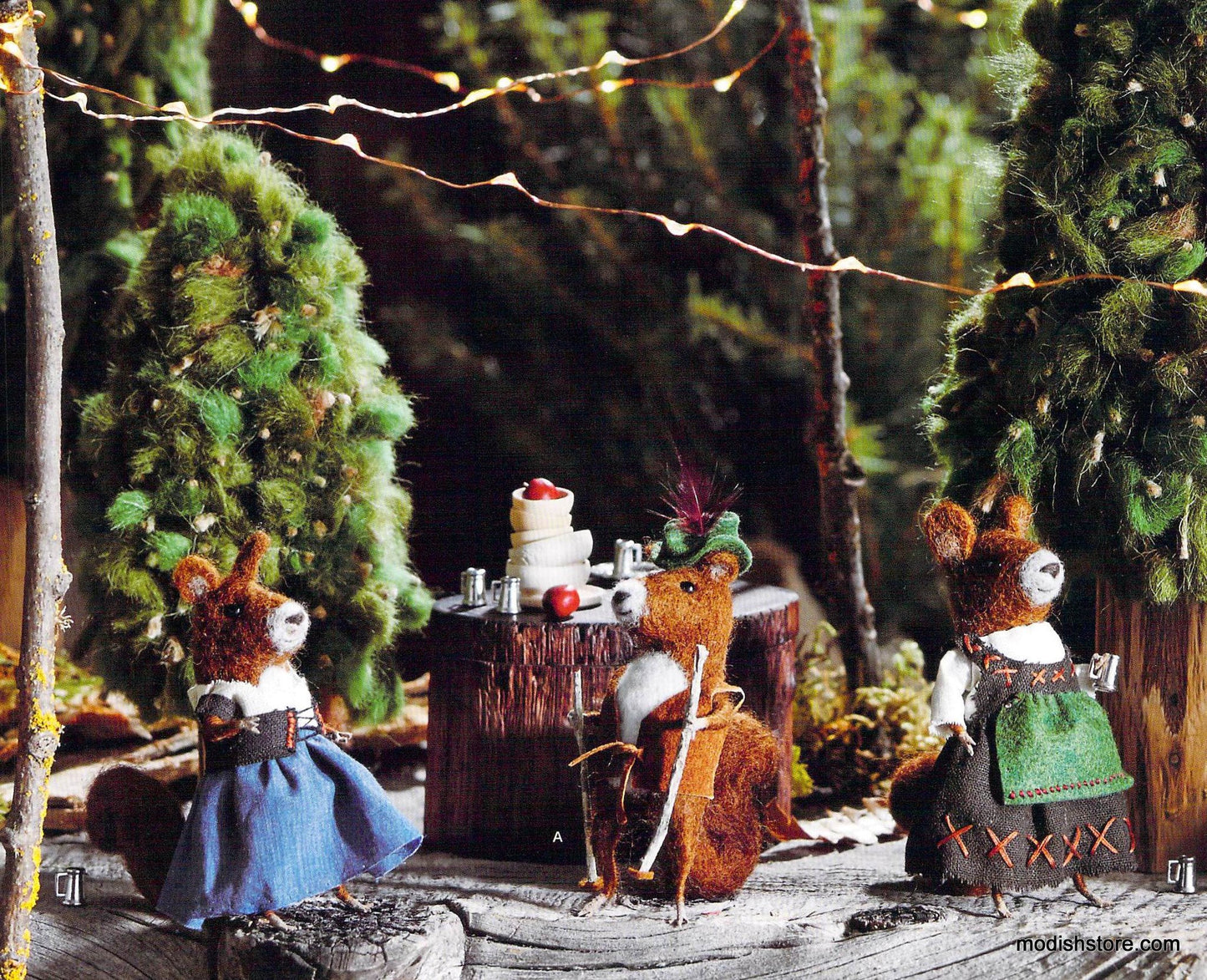 Roost Bavarian Squirrel Ornaments  Set/16