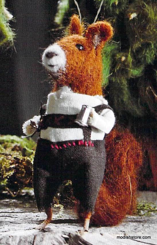 Roost Bavarian Squirrel Ornaments  Set/16