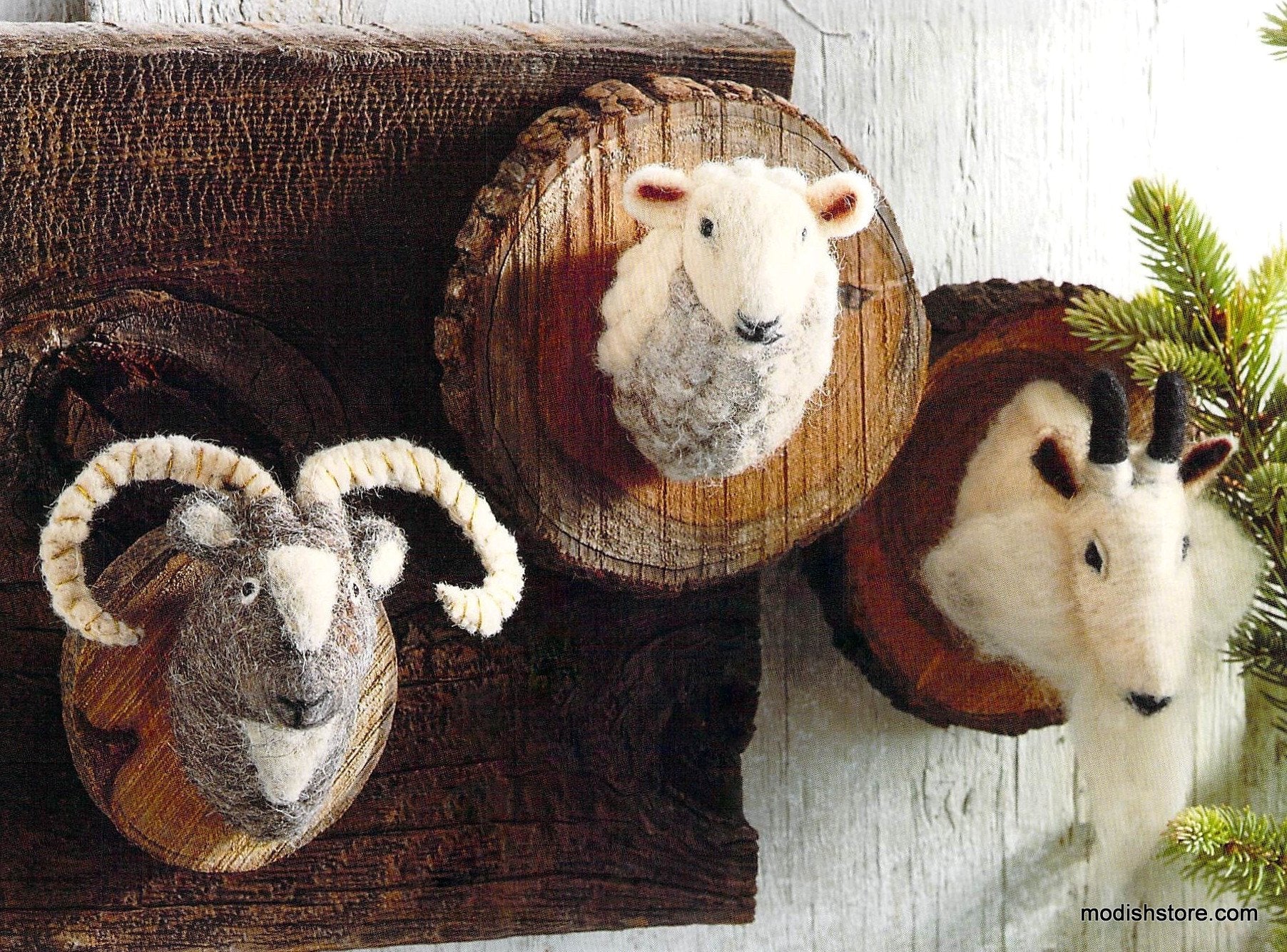 Roost Alpine Felt Trophy Heads - Set Of 3