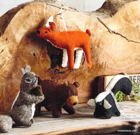 Roost Felted Forest Friends - Set Of 8