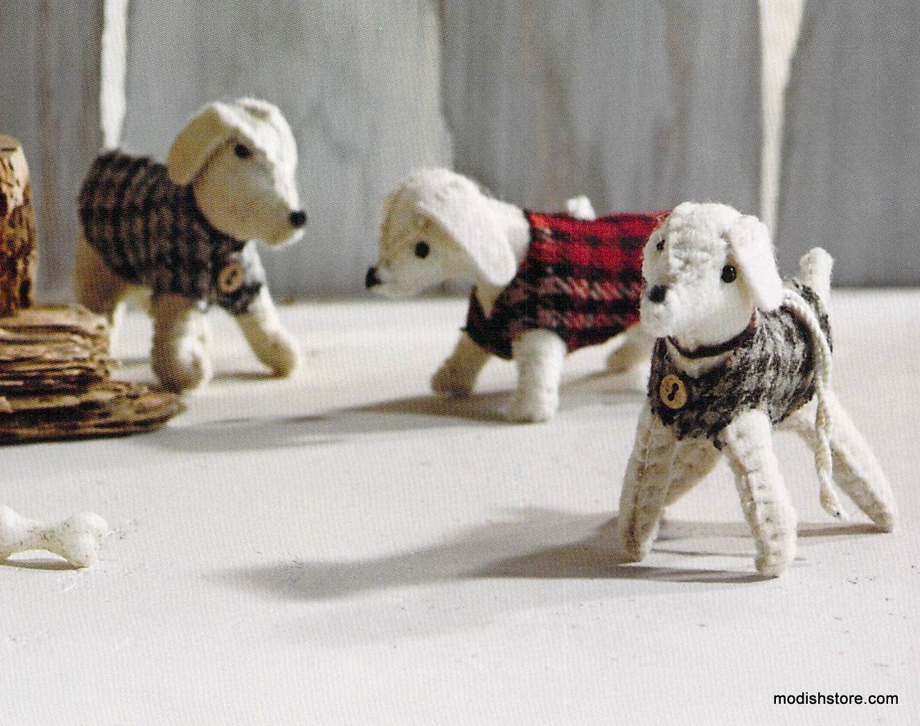 Roost Dapper Felt Dogs - Set Of 10
