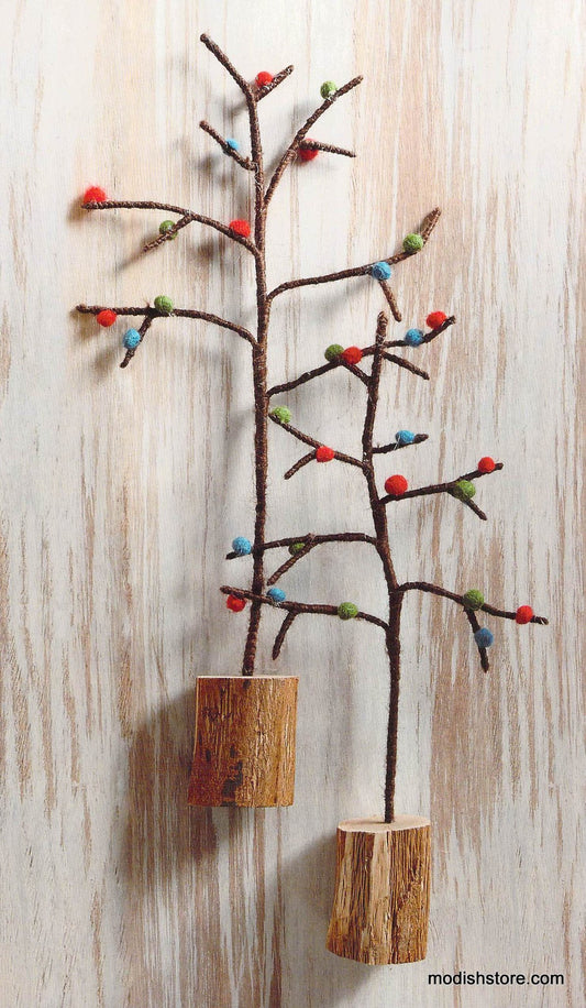 Roost Pompom Trees - Set Of 9