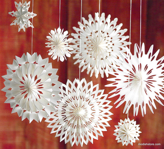 Roost Paper Snowflake Ornaments - Set Of 9