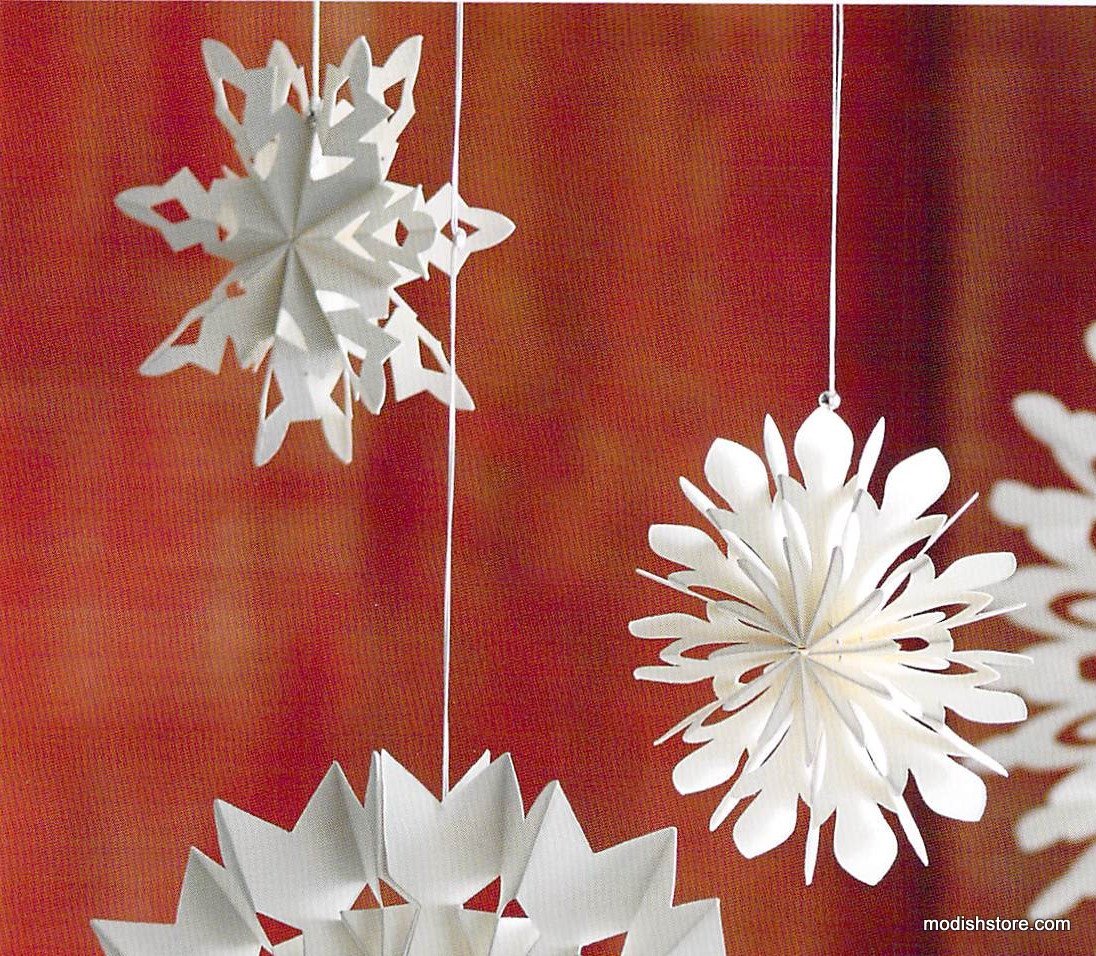 Roost Paper Snowflake Ornaments - Set Of 9