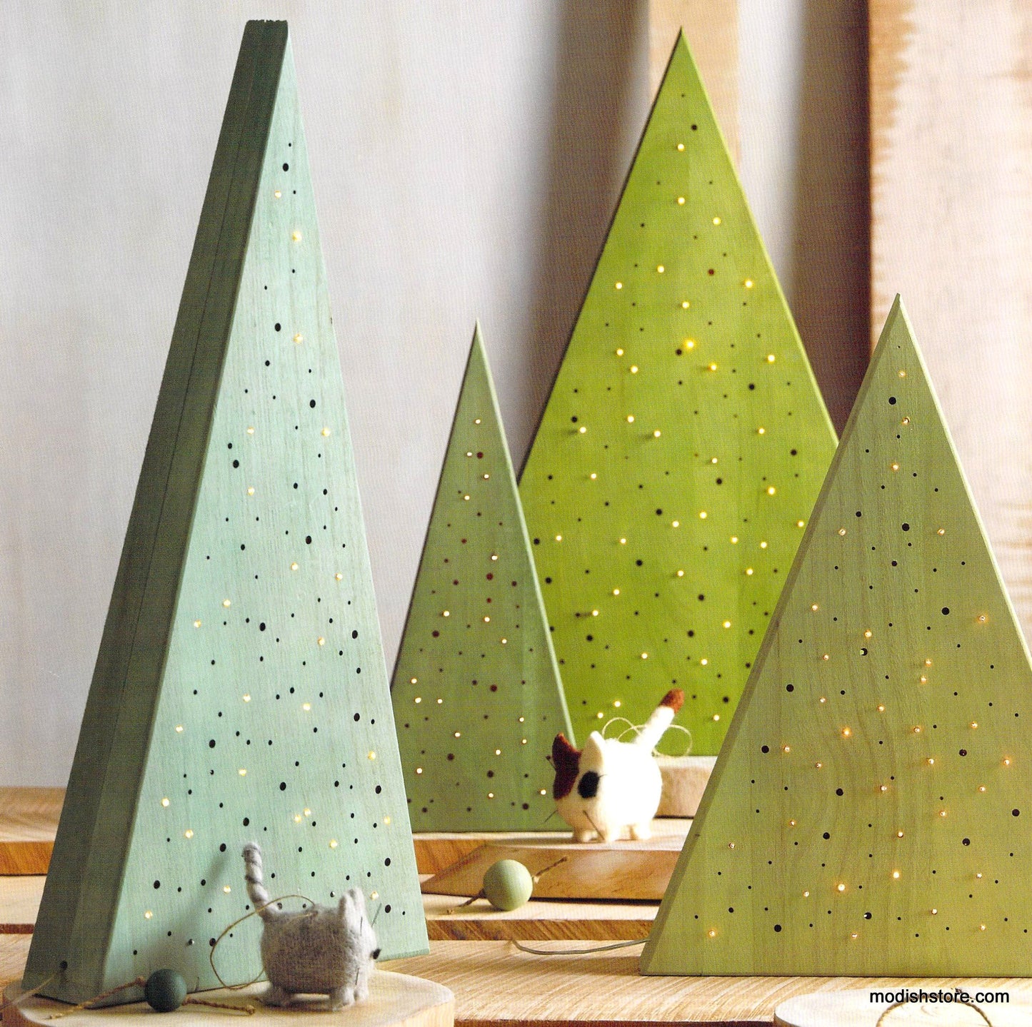 Roost Illumined Spruce Trees