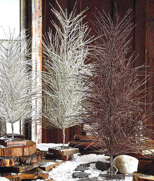 Roost Metallic Glitter Trees - Set Of 2