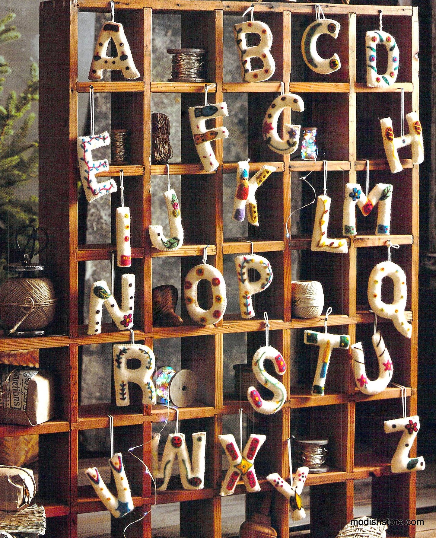 Roost Artful Alphabet Ornaments