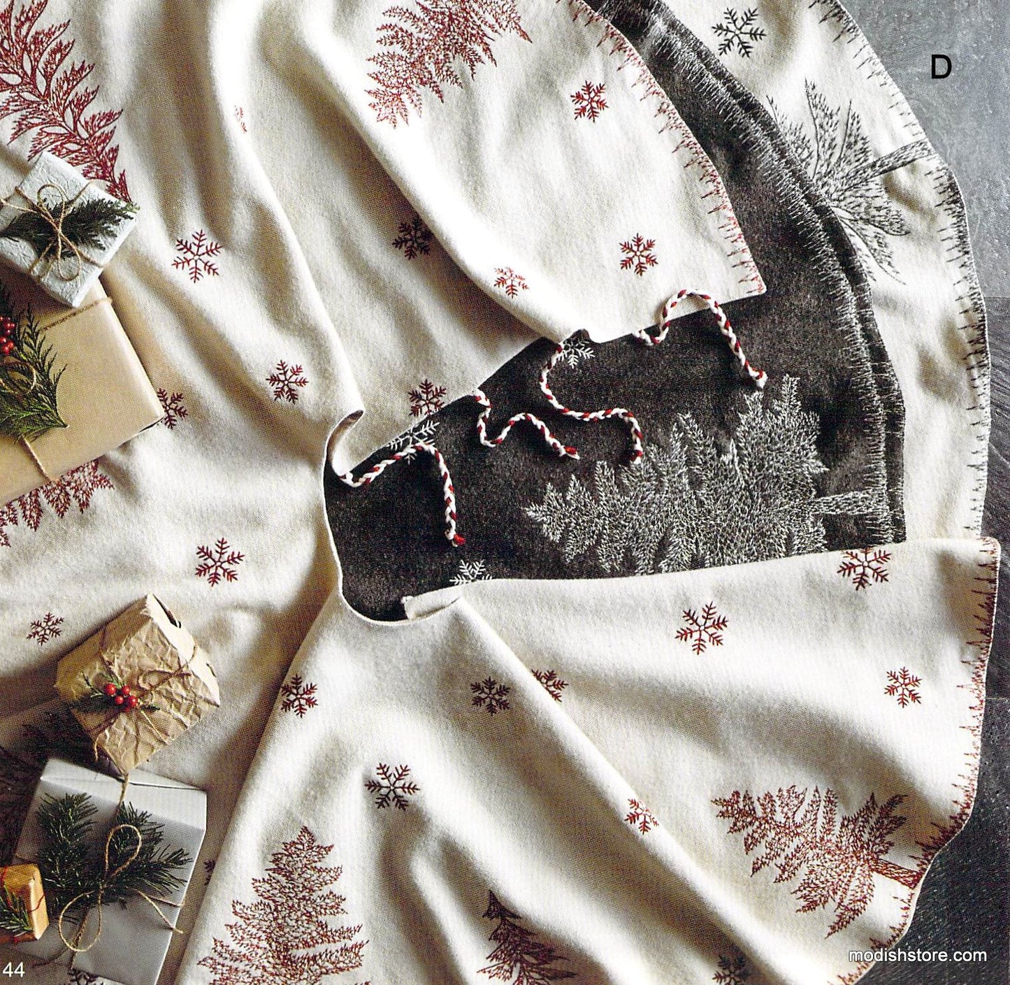 Roost Woodland Embroidered Wool Ornaments & Tree Skirts