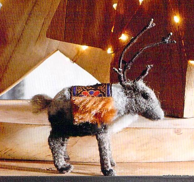 Roost Arctic Caribou Ornaments - Set Of 8