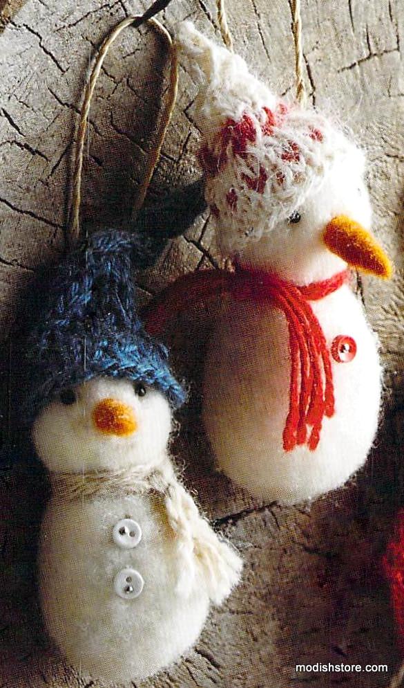 Roost Wooly Snowmen - Set/6