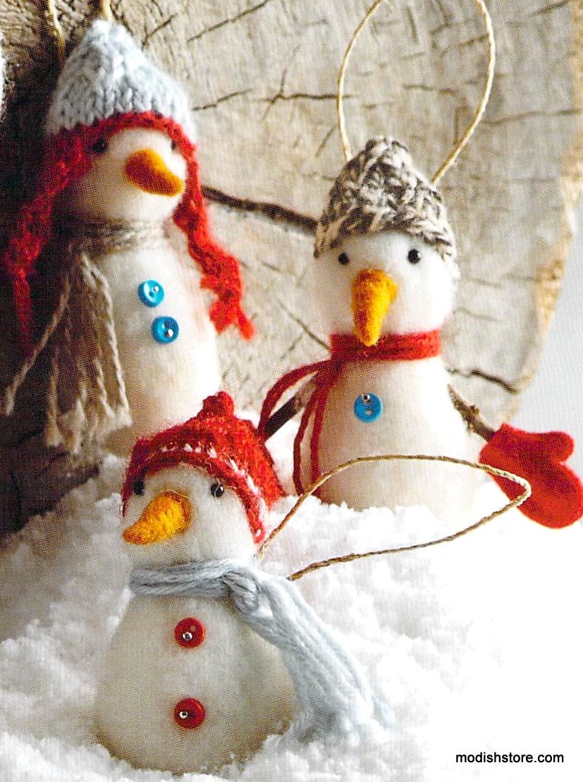 Roost Wooly Snowmen - Set/6