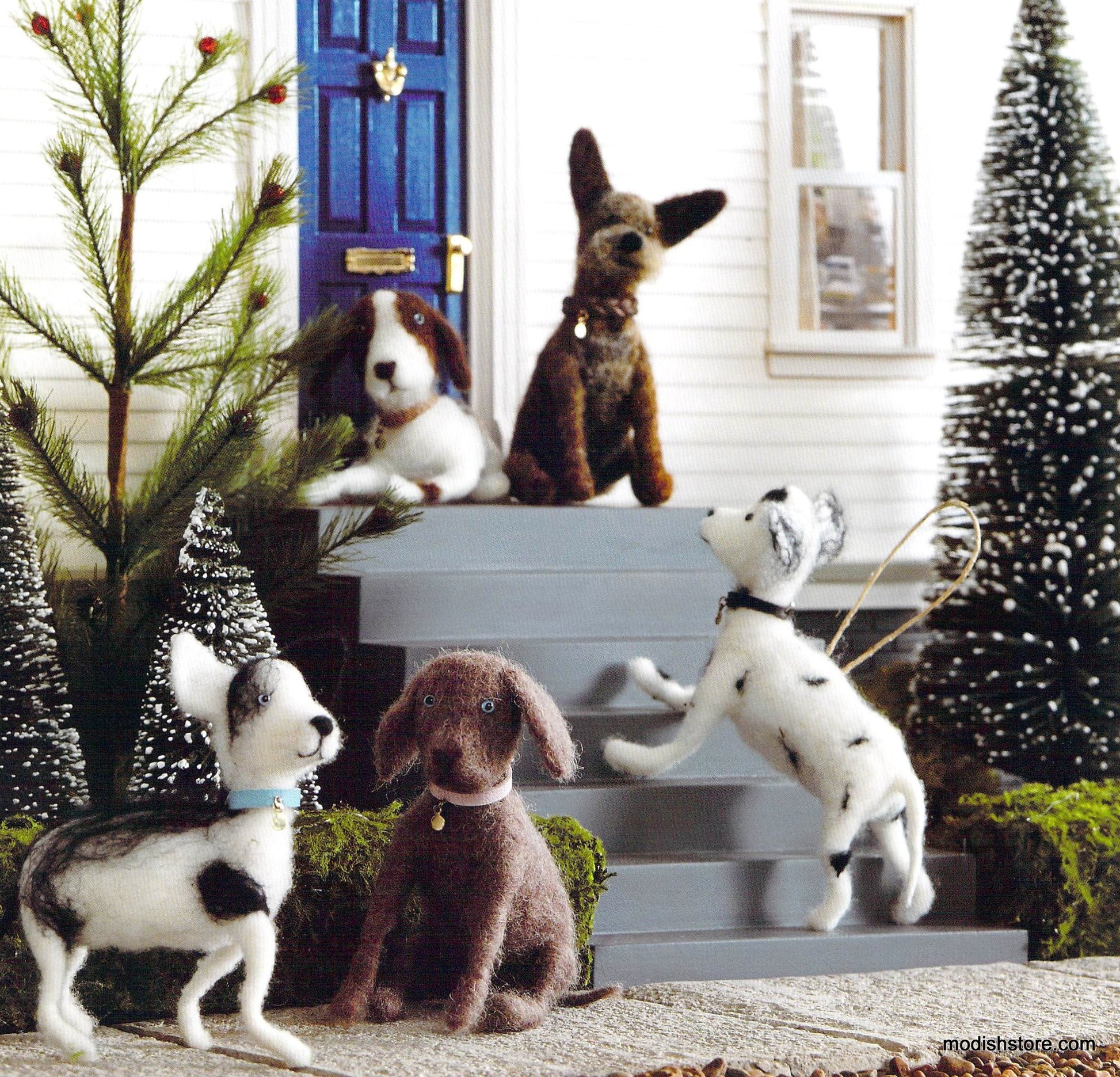 Roost Downtown Hound Ornaments - Set Of 5