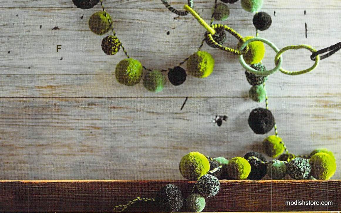 Roost Evergreen Pompom & Chain Garlands