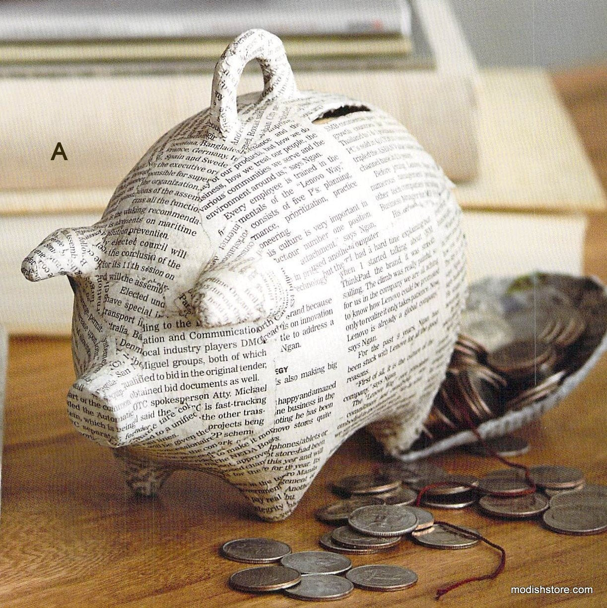 Roost Papier Mache Piggy Banks