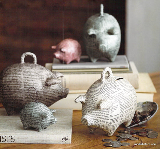 Roost Papier Mache Piggy Banks