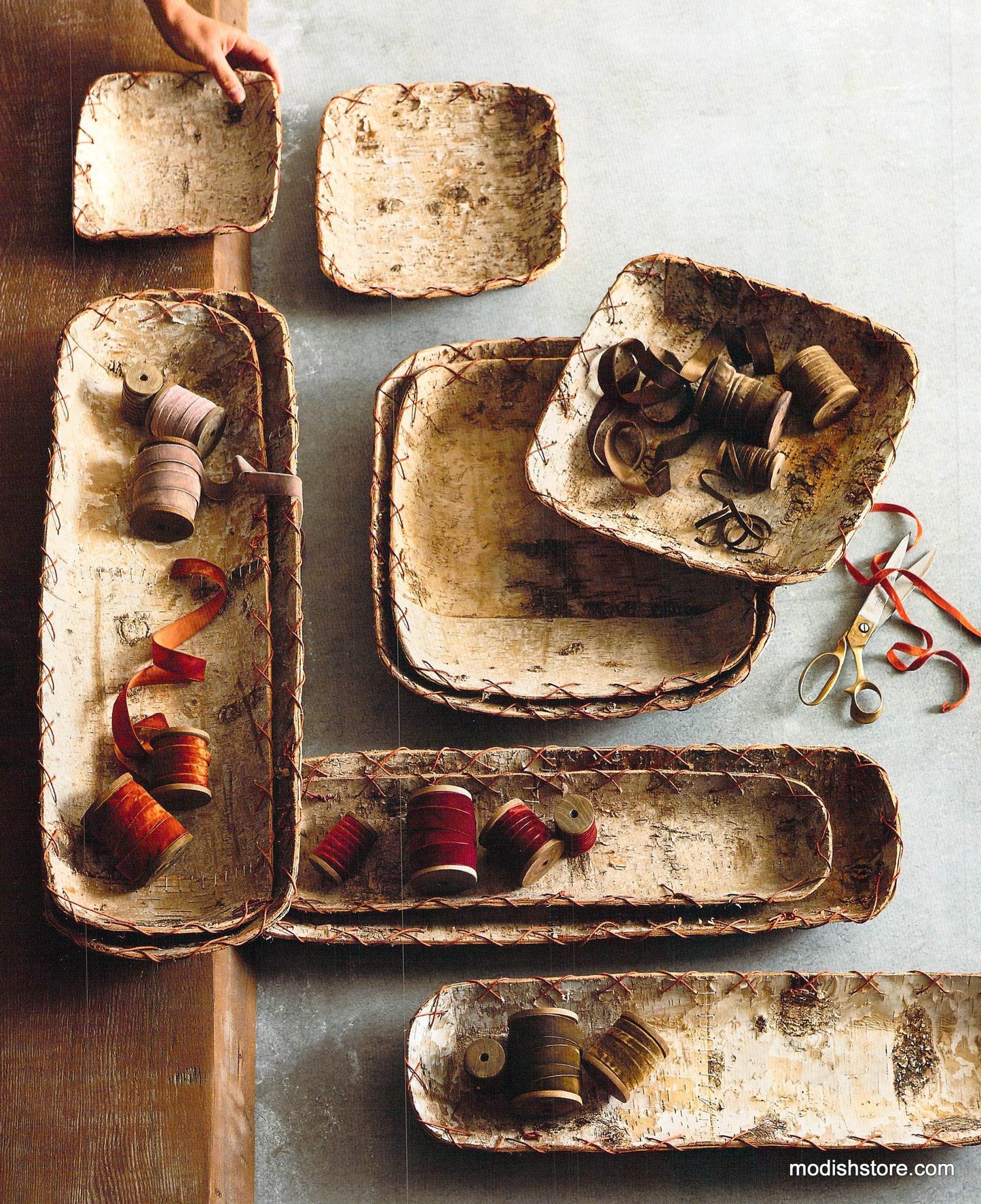 Roost Birch Whipstitch Nested Trays