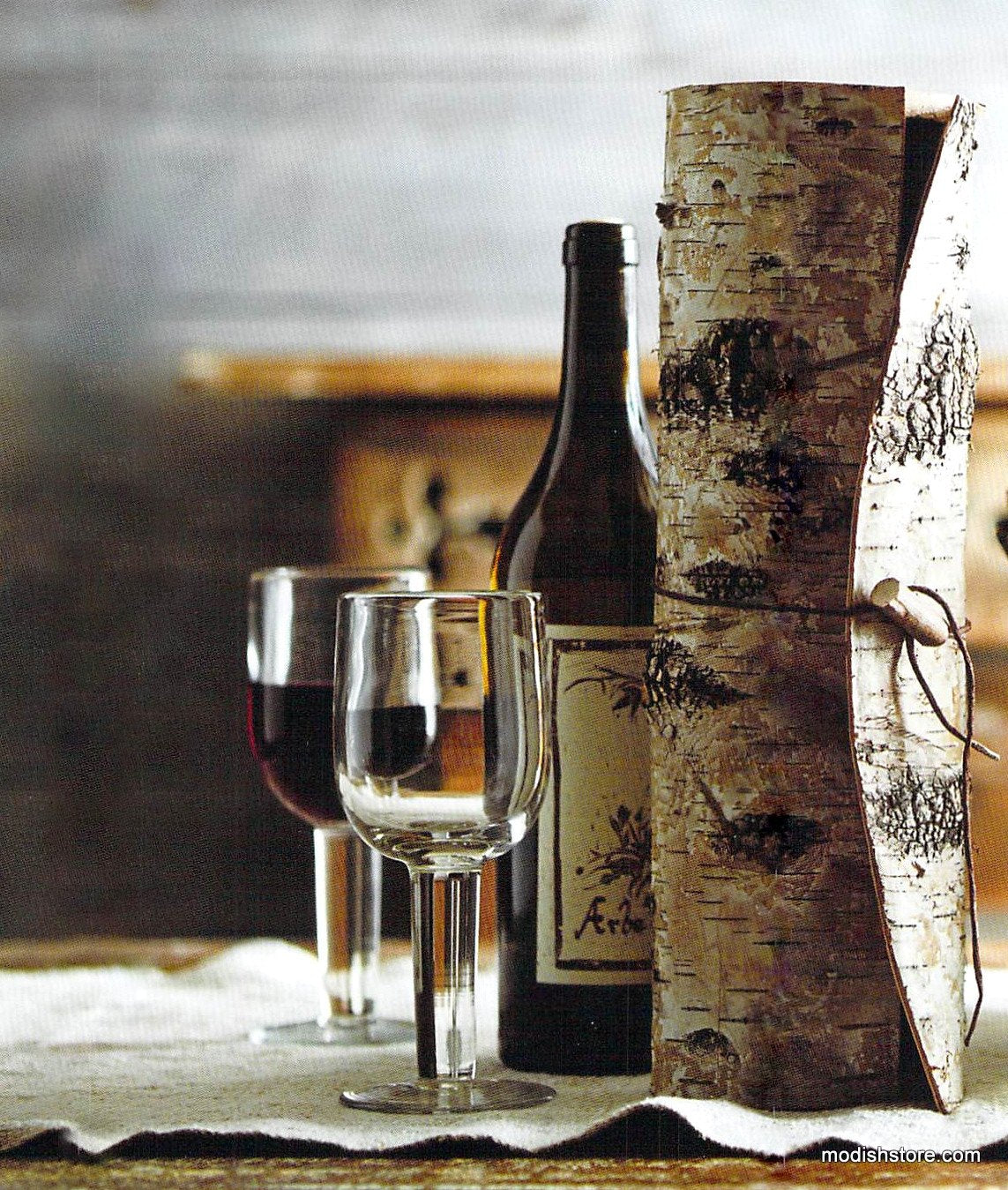 Roost Birch Bark Wine Cylinder - Set Of 4