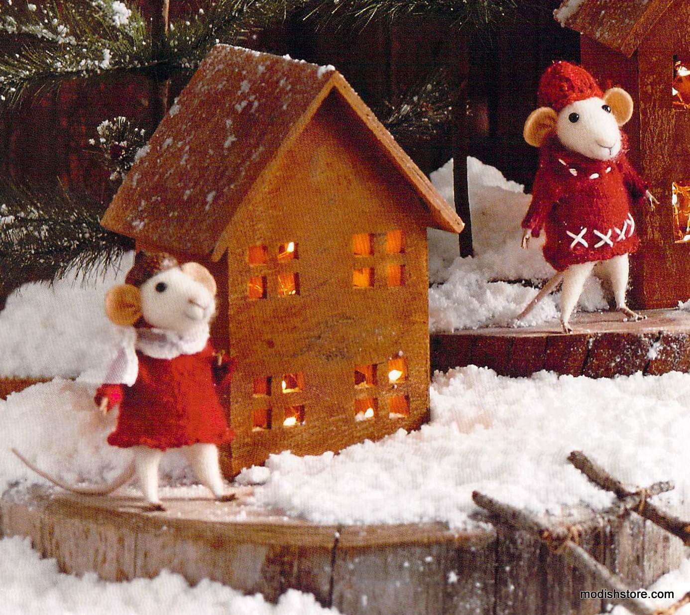 Roost Yuletide Mice - Set Of 5