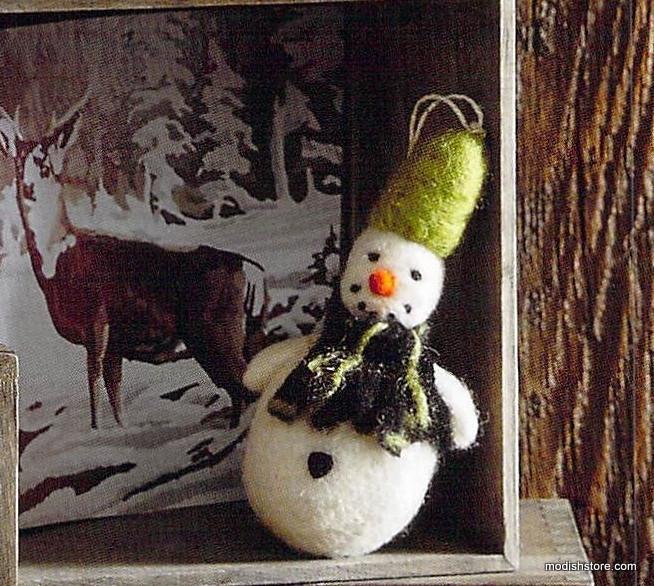 Roost Cozy Snowman Ornaments - Set Of 9