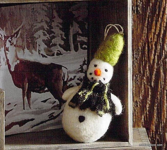 Roost Cozy Snowman Ornaments - Set Of 9