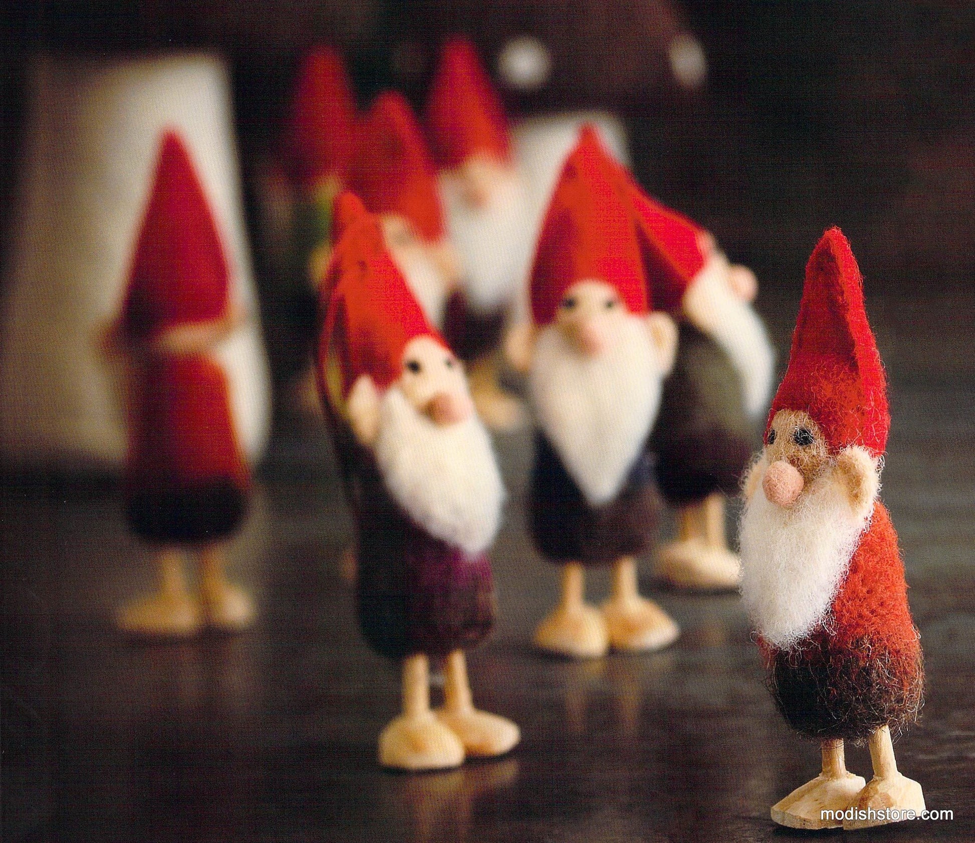 Roost Wooly Gnome Ornaments - Set Of 12