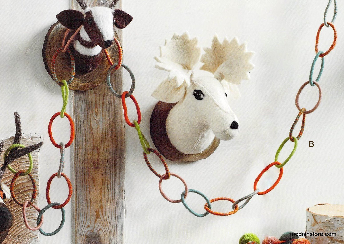 Roost Multicolor Chain & Pompom Garlands