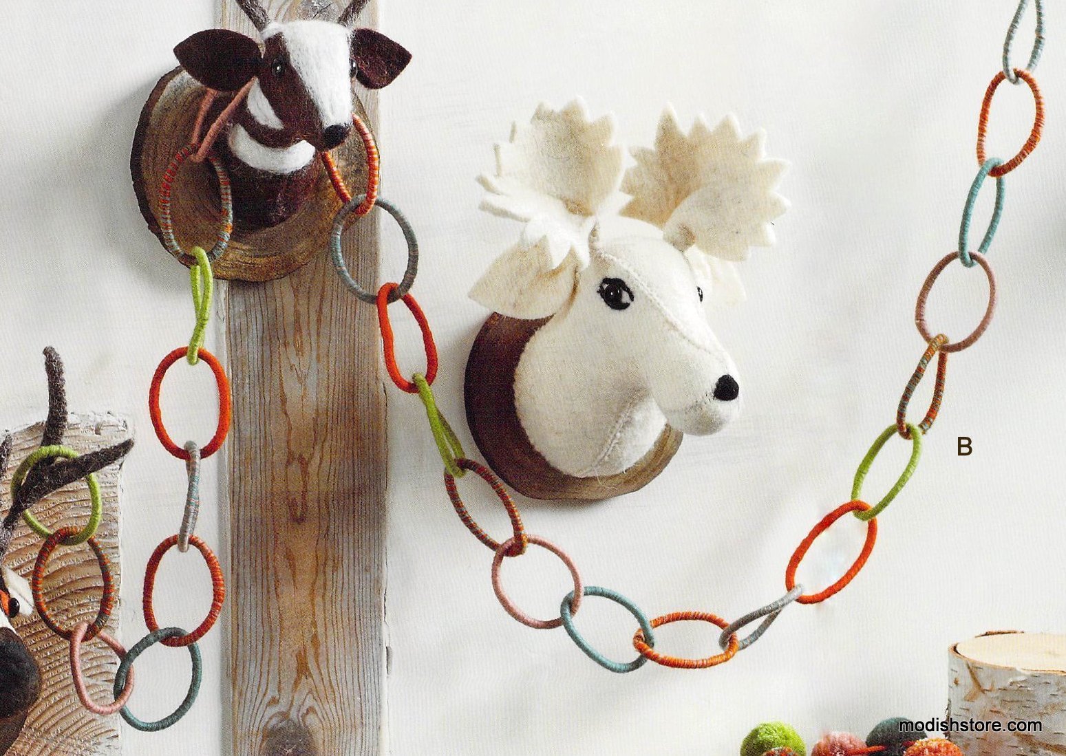 Roost Multicolor Chain & Pompom Garlands