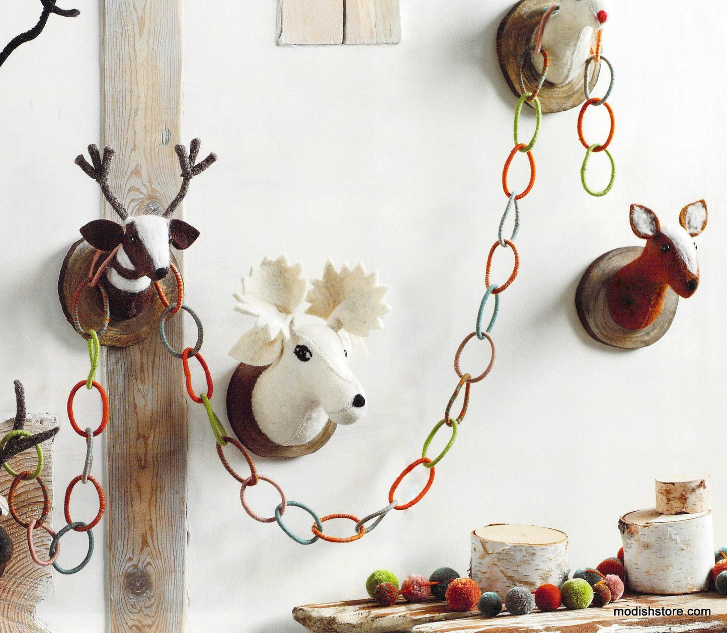 Roost Multicolor Chain & Pompom Garlands