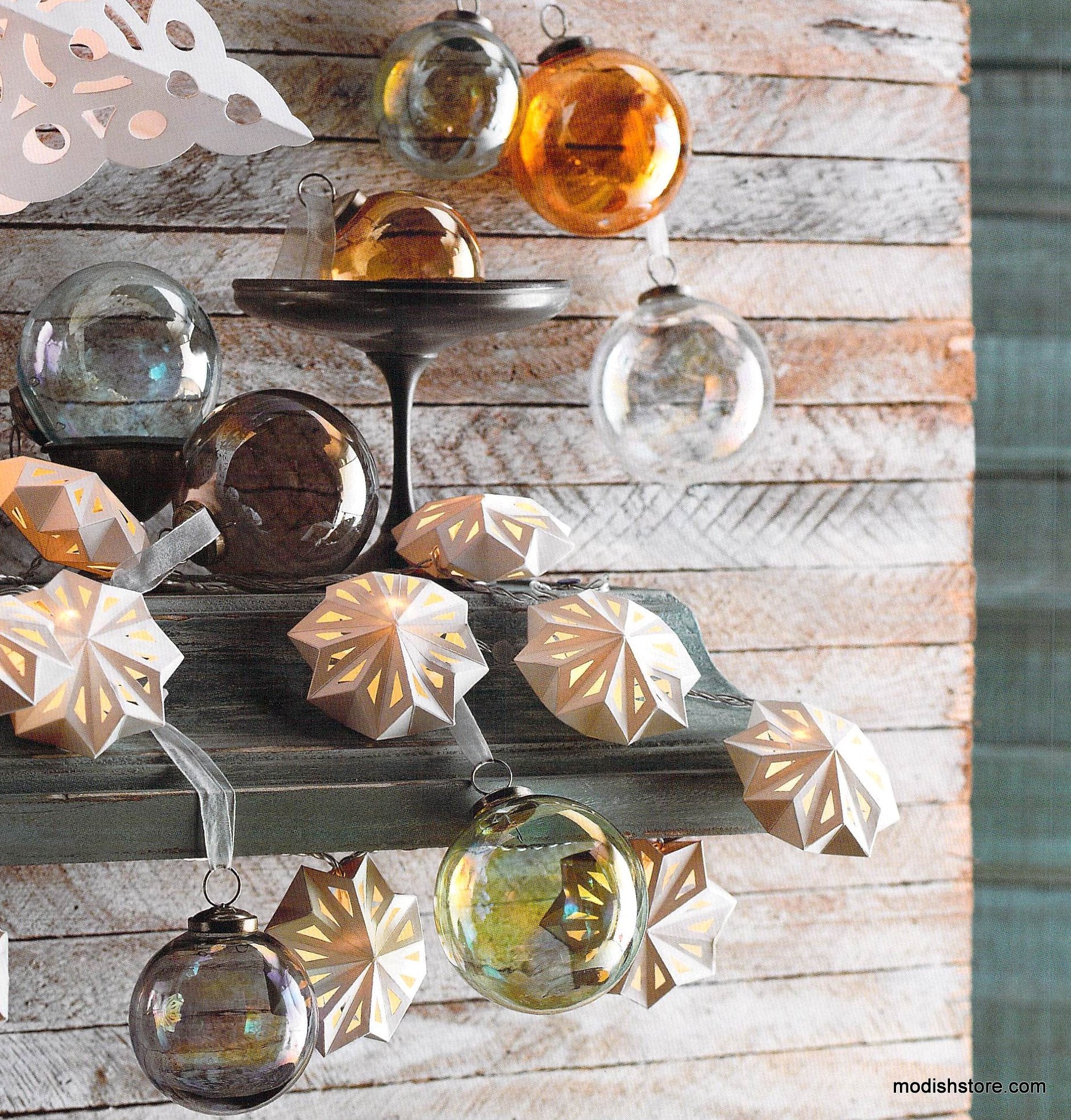 Roost Iridescent Glass Orb Ornaments