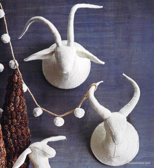Roost Felt Menagerie Animal Heads - Set Of 3