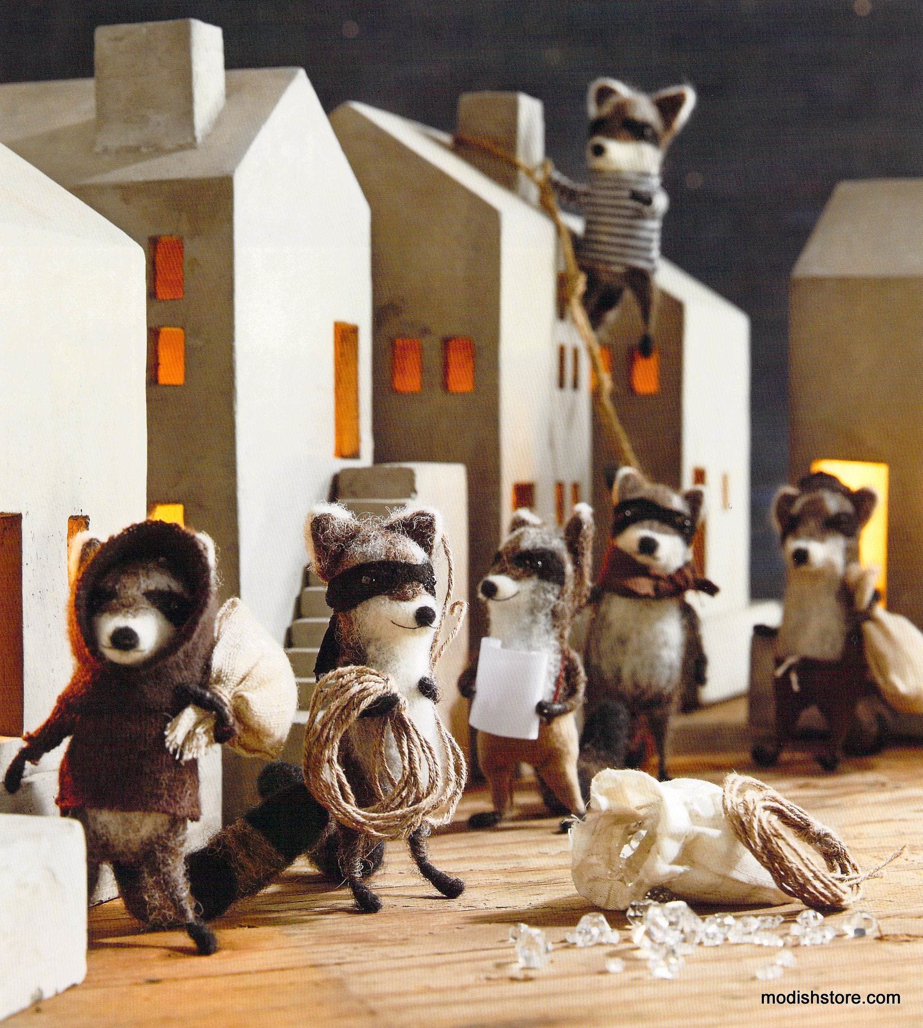 Roost Raccoon Bandits - Set Of 6