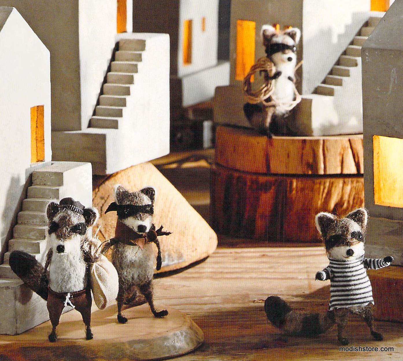 Roost Raccoon Bandits - Set Of 6