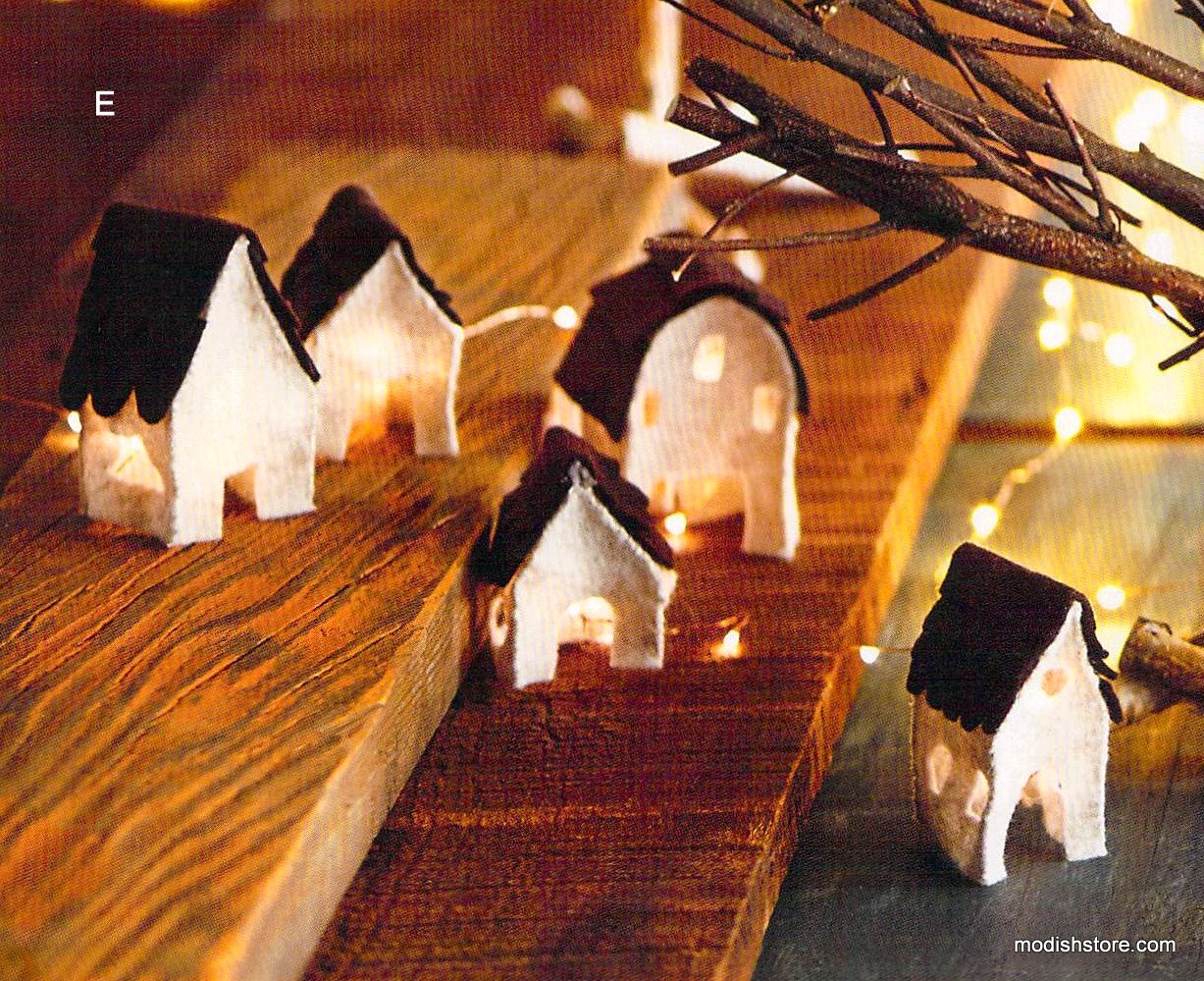 Roost Felt Village Light Covers - Set Of 5