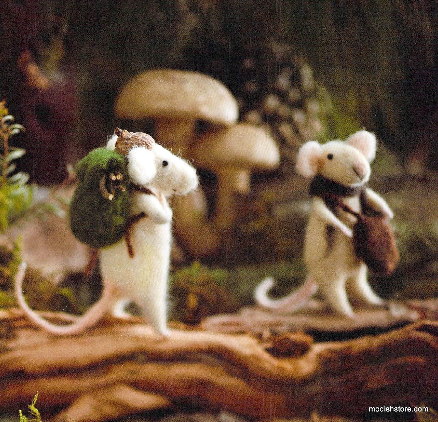 Roost Traveling Mice Ornaments -  Set Of 6