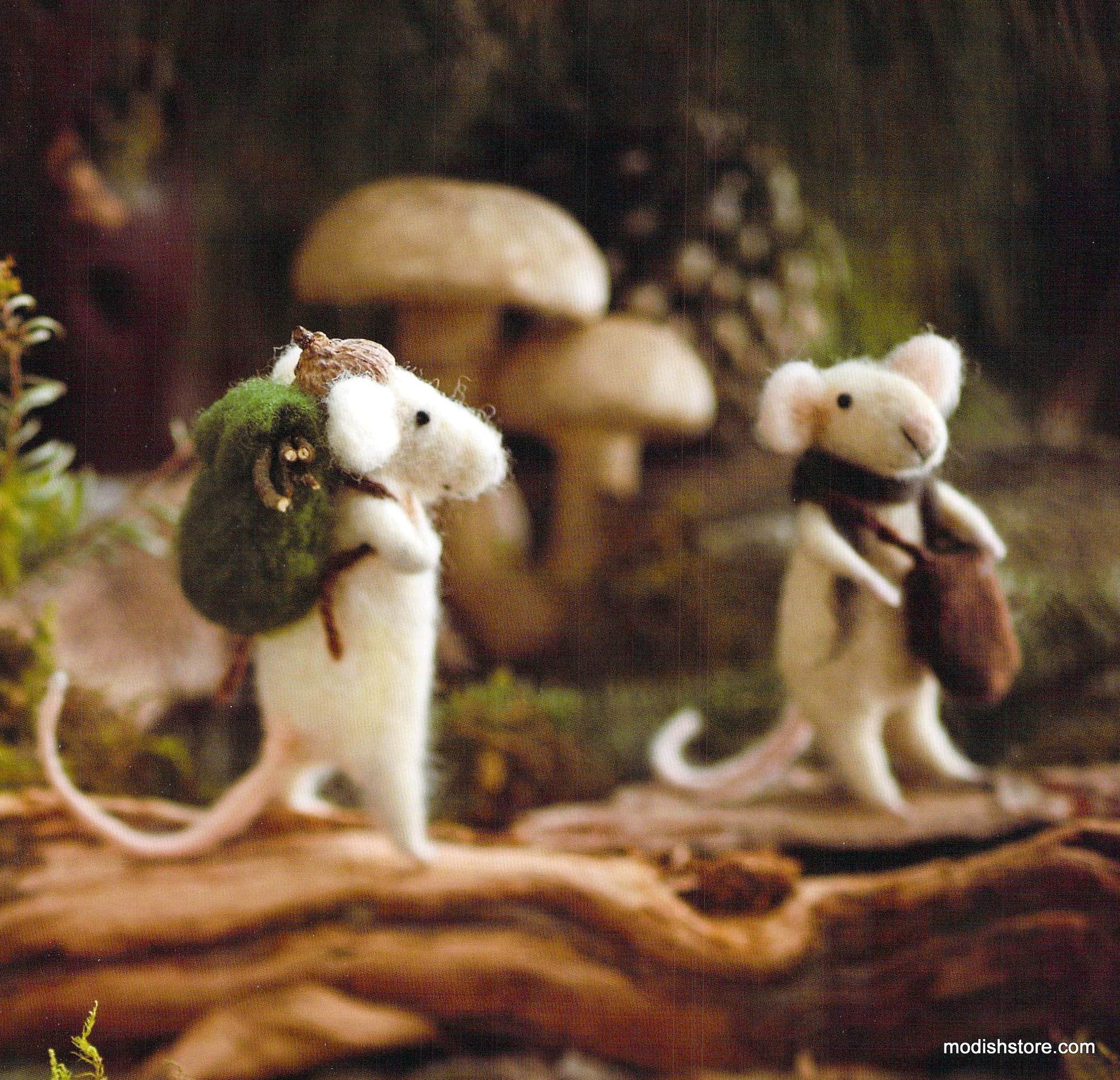 Roost Traveling Mice Ornaments -  Set Of 6
