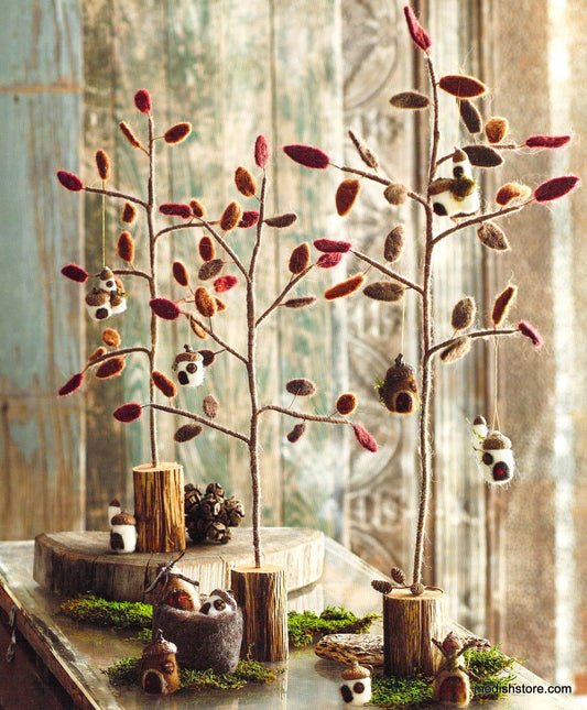 Roost Fall Felt Saplings - Set Of 2