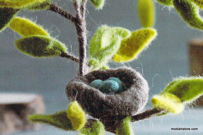 Roost Carnival Bird Ornaments & Nest of Eggs Ornament