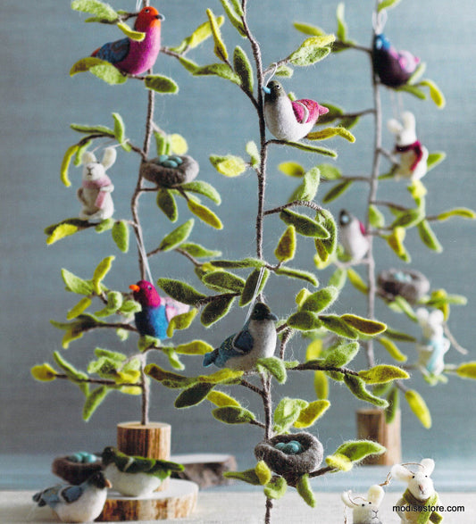 Roost Carnival Bird Ornaments & Nest of Eggs Ornament