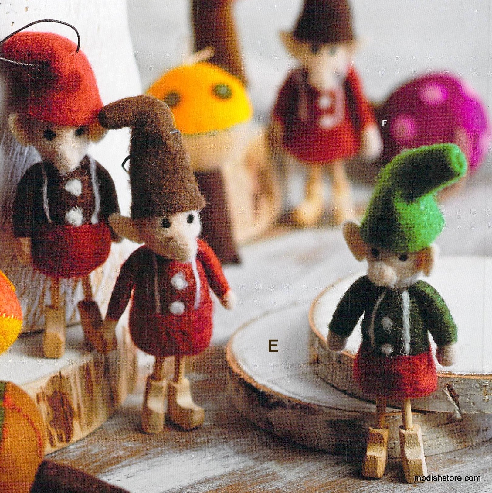 Roost Wooly Elf & Enchanted Mushroom Ornaments