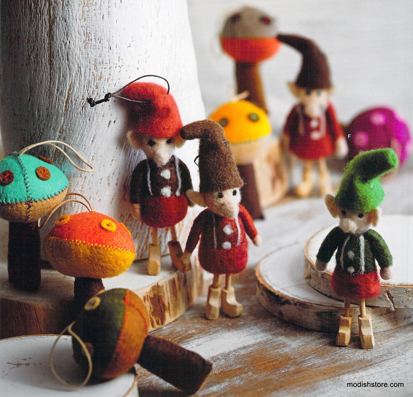 Roost Wooly Elf & Enchanted Mushroom Ornaments