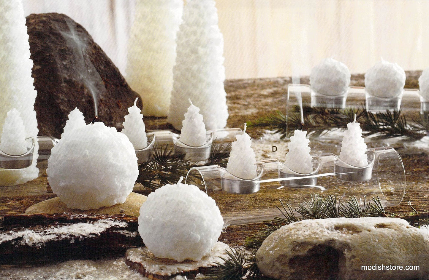 Roost Sugar Pine Candles & Tealights - Set Of 3