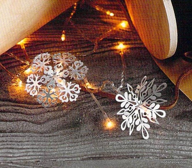 Roost Silver Snowflake Light Reflectors, Set/50